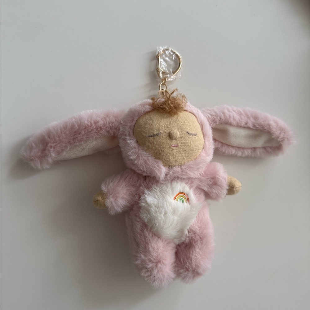 Olli Ella Cozy Bag Charm - Bunny Flopsy Keychain